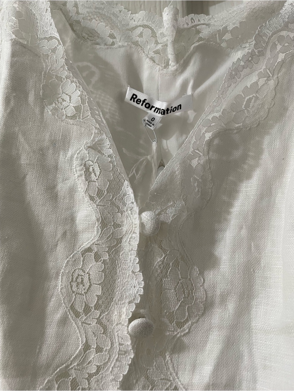 Reformation Josefina Linen Top NWT size 0 - Picture 13 of 13
